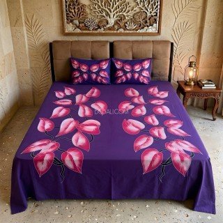 Hand Painted Rayon Bedsheet One Sets
